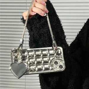 Silver Lining Lattice Chain Case (For iPhones) - Bear Hugs
