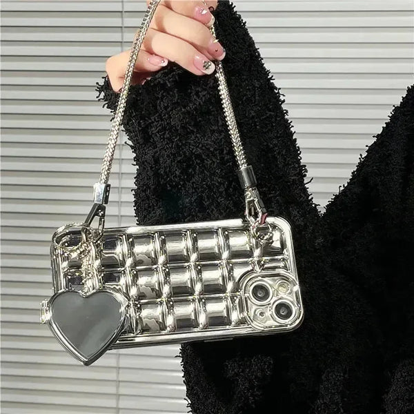 Silver Lining Lattice Chain Case (For iPhones) - Bear Hugs