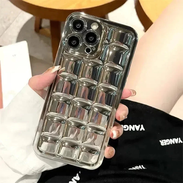 Silver Lining Lattice Chain Case (For iPhones) - Bear Hugs