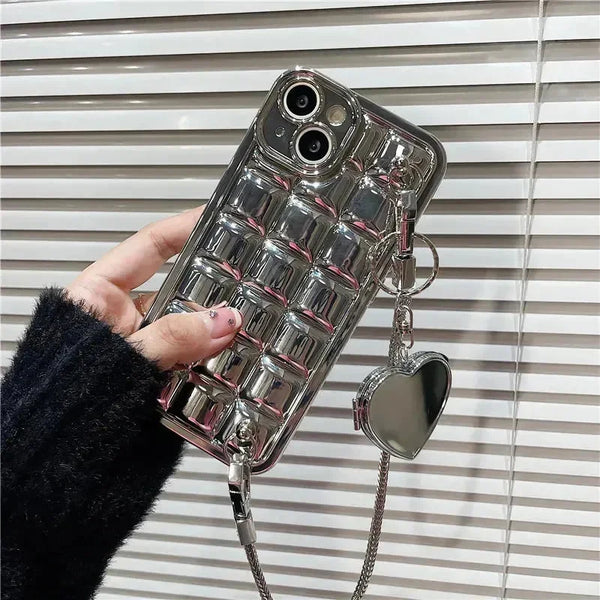 Silver Lining Lattice Chain Case (For iPhones) - Bear Hugs