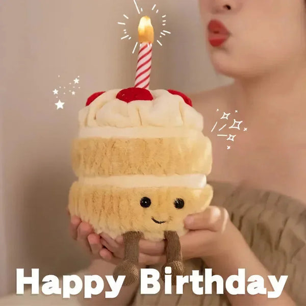 Singing LED Birthday Cake Plushie - Bear Hugs