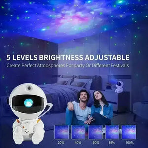 Sitting Astronaut Nebula Projector - Bear Hugs