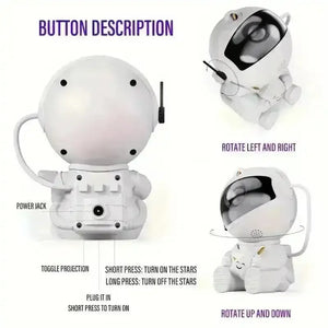 Sitting Astronaut Nebula Projector - Bear Hugs