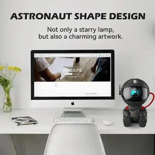 Sitting Astronaut Nebula Projector - Bear Hugs
