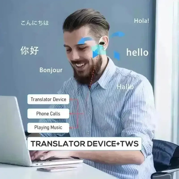 Skara M8 Wireless Translator Earbuds - Bear Hugs