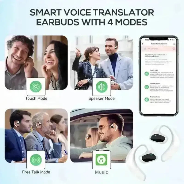 Skara M8 Wireless Translator Earbuds - Bear Hugs