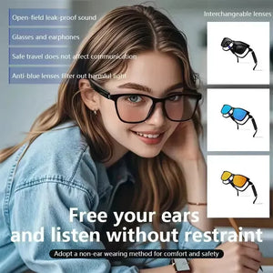 Smart Bluetooth Glasses UV400 Polarized Lens - Bear Hugs