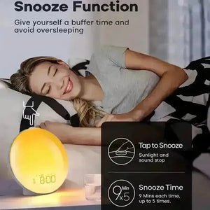 Smart Sunrise Wake-Up Light Alarm Clock - Bear Hugs