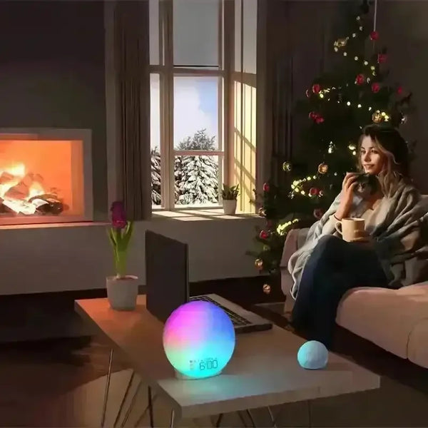 Smart Sunrise Wake-Up Light Alarm Clock - Bear Hugs