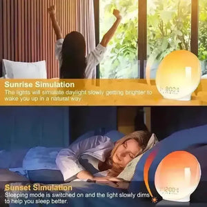 Smart Sunrise Wake-Up Light Alarm Clock - Bear Hugs