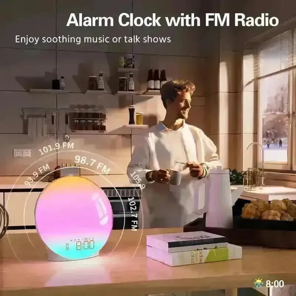 Smart Sunrise Wake-Up Light Alarm Clock - Bear Hugs