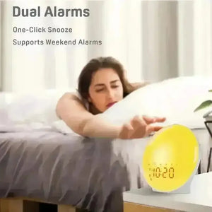 Smart Sunrise Wake-Up Light Alarm Clock - Bear Hugs