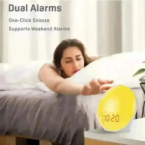 Smart Sunrise Wake-Up Light Alarm Clock - Bear Hugs