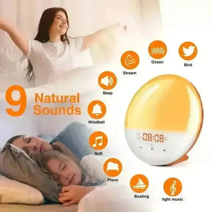 Smart Sunrise Wake-Up Light Alarm Clock - Bear Hugs