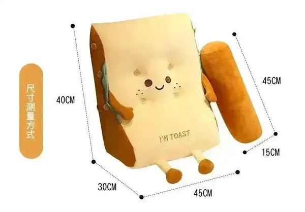 Smiling Toast Wedge Cushion - Bear Hugs