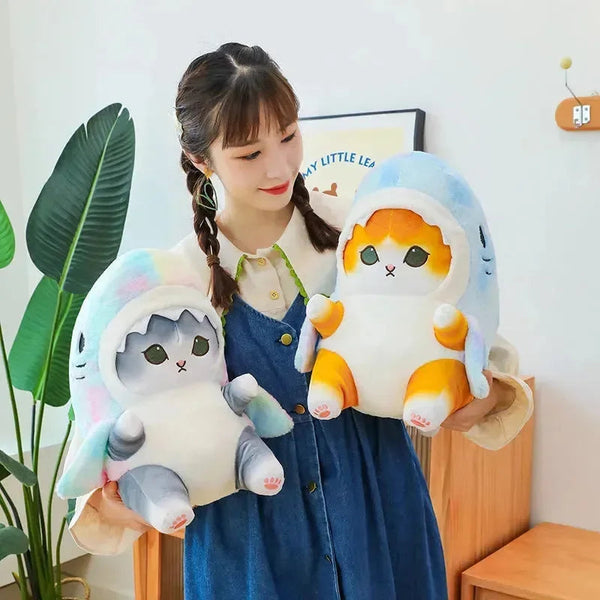 Snuggle Fin Shark Cat Plushie - Bear Hugs