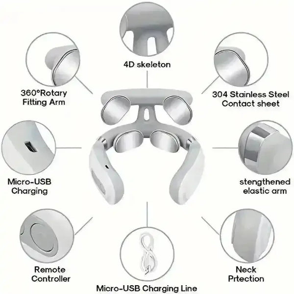Soothing 4 Electrode Cervical Massager - Bear Hugs