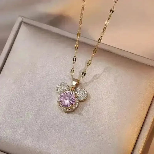 Sparkling Cubic Mickey Mouse Pendant - Bear Hugs
