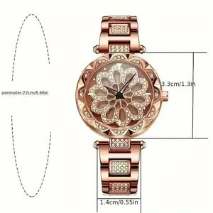 Sparkling Rhinestone Rotating Dial Watch - Bear Hugs