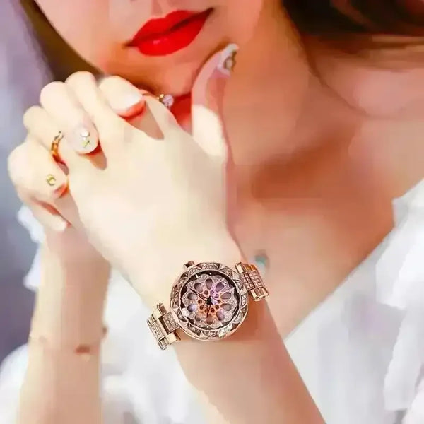 Sparkling Rhinestone Rotating Dial Watch - Bear Hugs