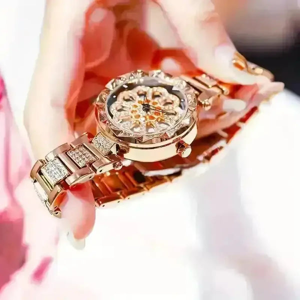 Sparkling Rhinestone Rotating Dial Watch - Bear Hugs