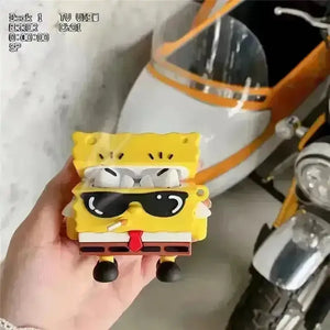 Spongebob & Patrick Hipster Case (For Airpods) - Bear Hugs