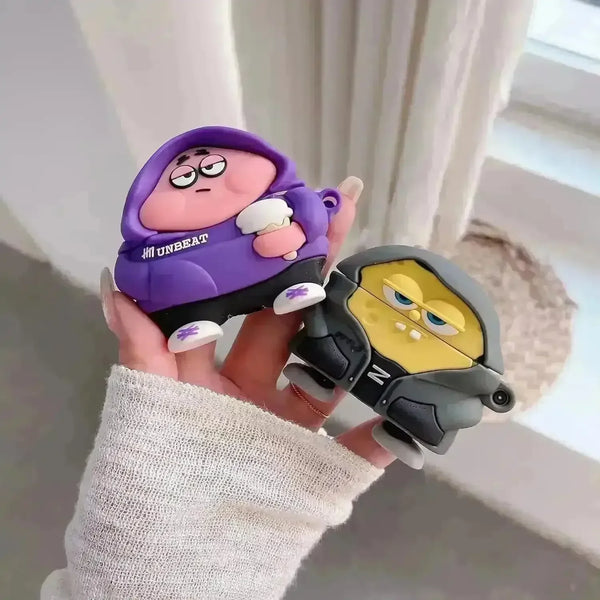 Spongebob & Patrick Hipster Case (For Airpods) - Bear Hugs