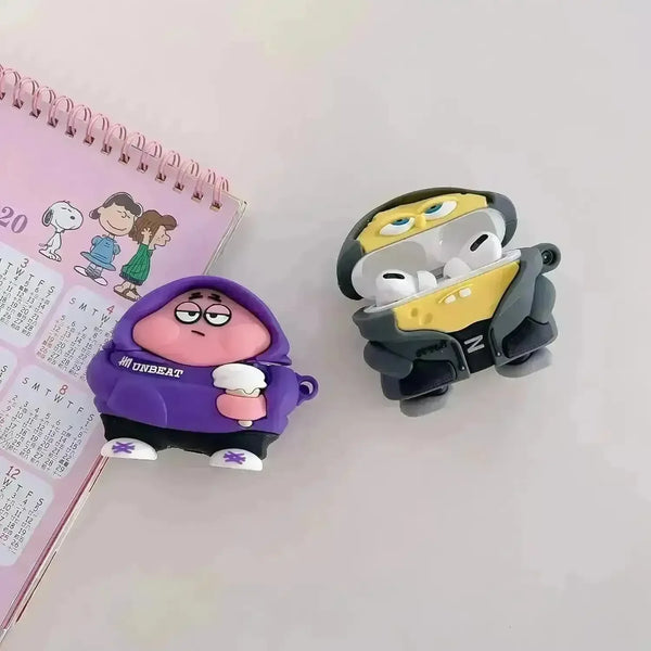 Spongebob & Patrick Hipster Case (For Airpods) - Bear Hugs