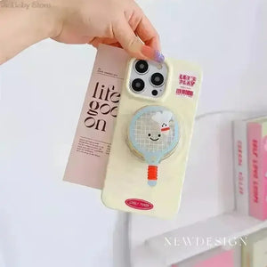 Sporty Tennis Racquet Phone Case (For iPhones) - Bear Hugs