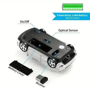 Sporty Wireless Car-Shaped Mouse - Bear Hugs