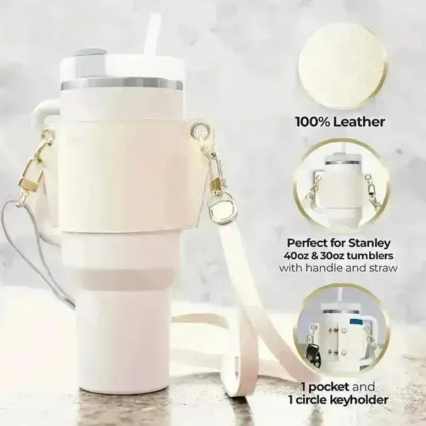 Stanley PU Leather Water Bottle Sleeve - Bear Hugs