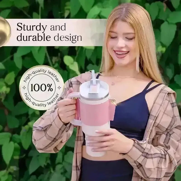 Stanley PU Leather Water Bottle Sleeve - Bear Hugs