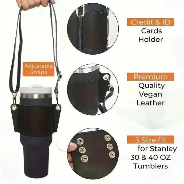 Stanley PU Leather Water Bottle Sleeve - Bear Hugs