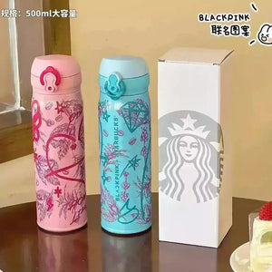 Starbucks Black Pink Graffiti Thermos (591 ml) - Bear Hugs