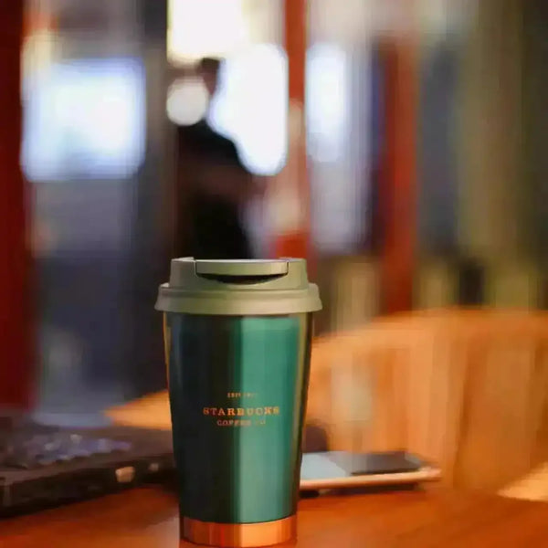 Starbucks Dark Green & Gold Thermos Mug (380 ml) - Bear Hugs