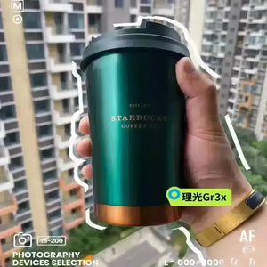 Starbucks Dark Green & Gold Thermos Mug (380 ml) - Bear Hugs