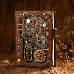 Steampunk Style Mechanical Notebook - Bear Hugs