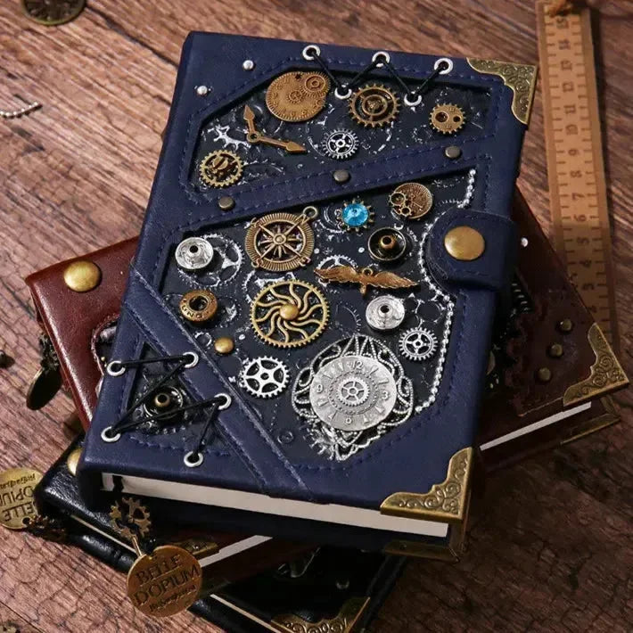 Steampunk Style Mechanical Notebook - Bear Hugs
