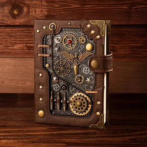 Steampunk Style Mechanical Notebook - Bear Hugs