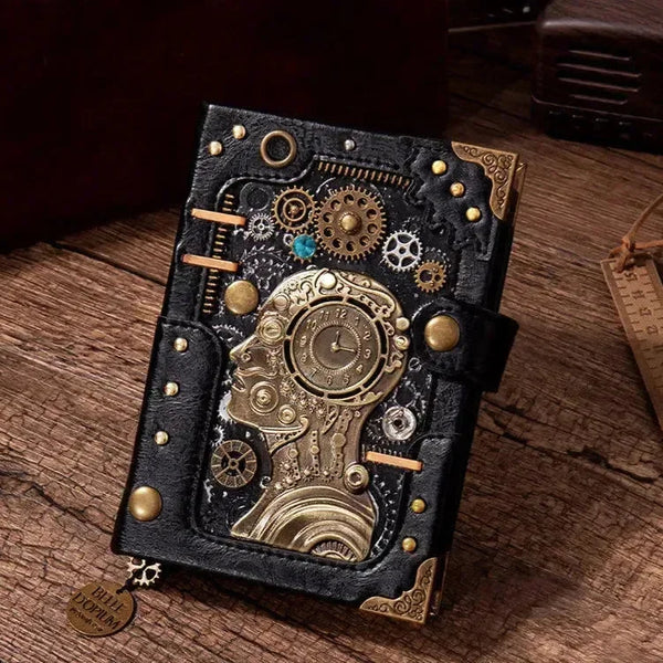 Steampunk Style Mechanical Notebook - Bear Hugs