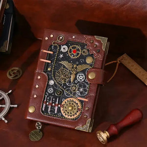 Steampunk Style Mechanical Notebook - Bear Hugs