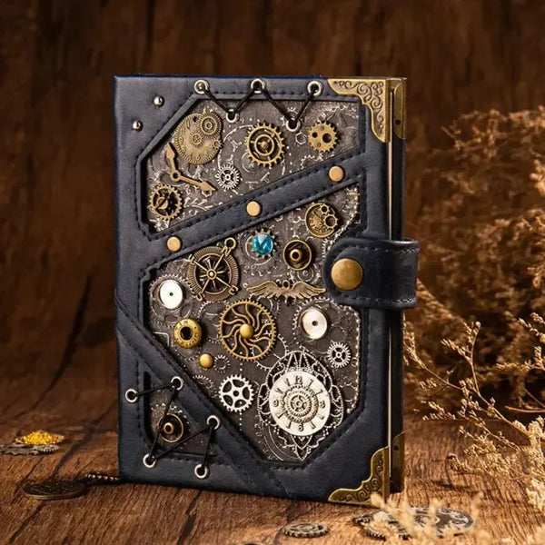 Steampunk Style Mechanical Notebook - Bear Hugs