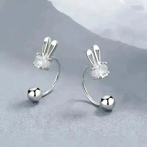 Sterling Silver Rabbit Stud Earrings - Bear Hugs