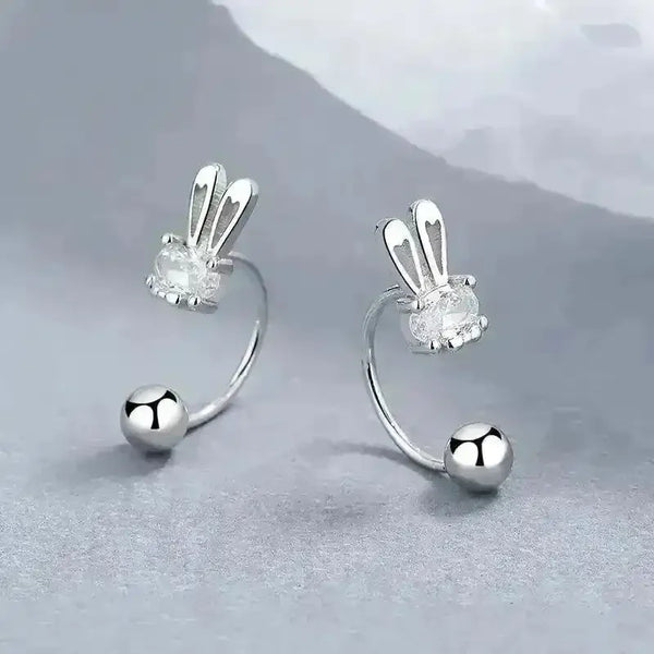 Sterling Silver Rabbit Stud Earrings - Bear Hugs
