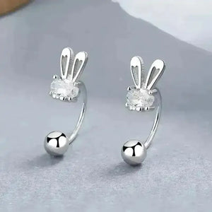 Sterling Silver Rabbit Stud Earrings - Bear Hugs