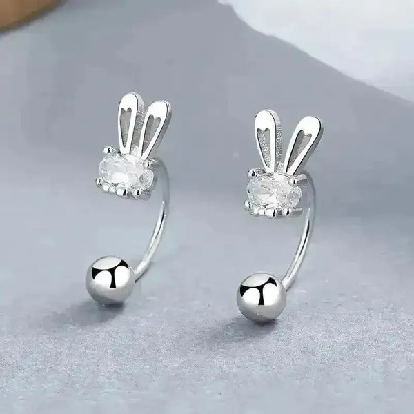 Sterling Silver Rabbit Stud Earrings - Bear Hugs