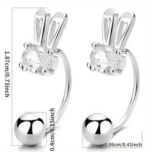 Sterling Silver Rabbit Stud Earrings - Bear Hugs