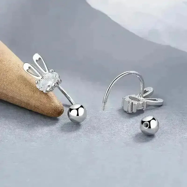 Sterling Silver Rabbit Stud Earrings - Bear Hugs