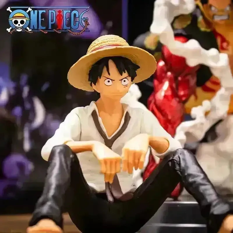 Straw Hat Luffy Sitting Action Figure (12 cm) - Bear Hugs