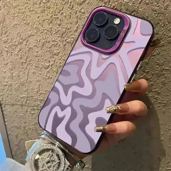 Striped Matte Texture Phone Case (For iPhones) - Bear Hugs